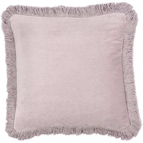 SALE Liv Interior Mauve Fringed Cushion (45cm)