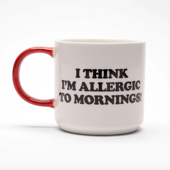 Peanuts Mug - Allergic To Mornings