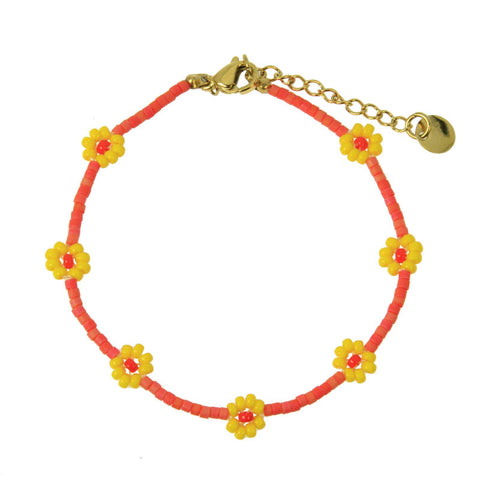 Prairie Bracelet - Coral/Yellow