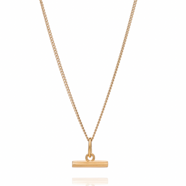Rachel Jackson Mini Gold T-Bar Necklace