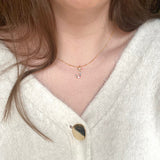 Rainbow Crystal Initial Necklace