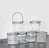 Clear Glass Hanging Tealight Holder