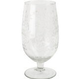 Wine Glass Vintage Flowers