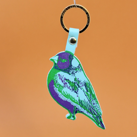Finch Keyring - Turquoise