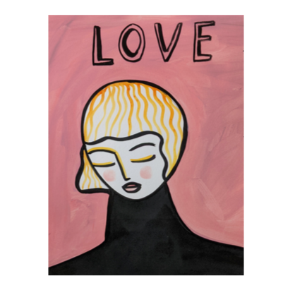 'Love' Giclee Framed Print