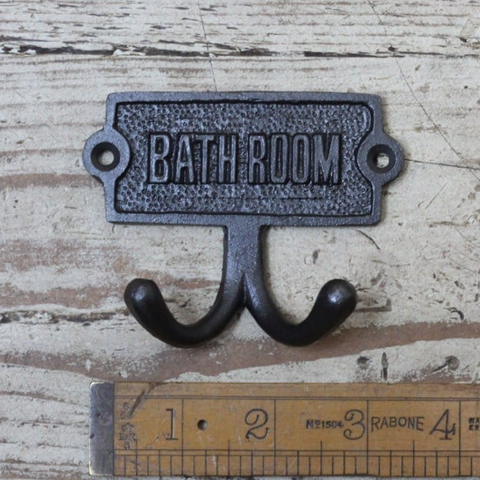 Double Robe Hooks - Bathroom