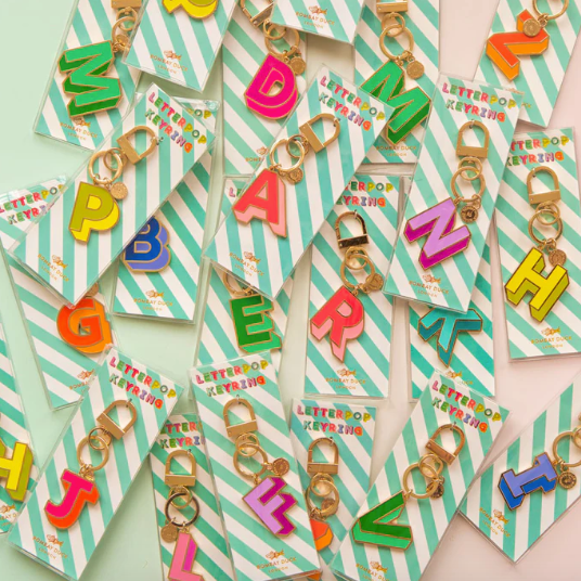 Letterpop Enamel Key Ring SALE