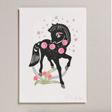 Pony Risograph Framed Print