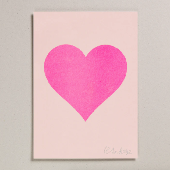 Heart Risograph Framed Print