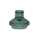Glass Candle Holder - Midnight Forest Sage Green