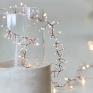 Silver Cluster LED Light Chain