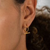 Big Metal Willow Earrings - Gold