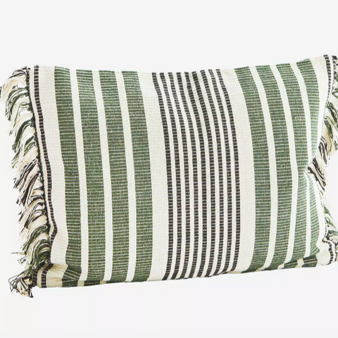 Striped Cushion - Green