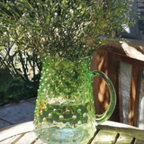 Glass Hobnail Jug - Spring Green