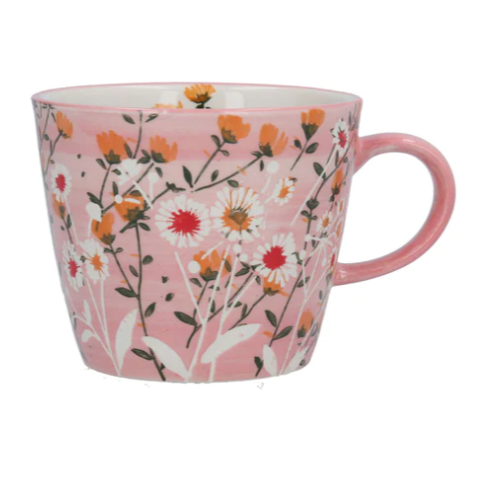 Gisela Graham Pink Wild Daisy Mug