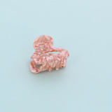 Milky Marble Small Hair Claw - Pink