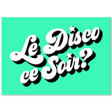 Le Disco Ce Soir? Minty Framed Print