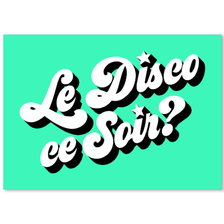 Le Disco Ce Soir? Minty Framed Print