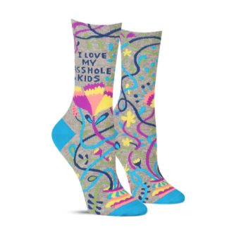 Blue Q 'I Love My Asshole Kids' Socks