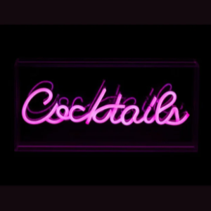 Cocktails Neon Light - Pink