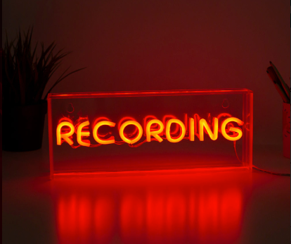 Recording Neon Light - Red – The Consortium Winchester and Romsey Hampshire