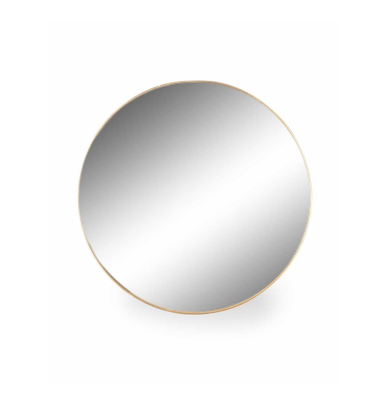 Large Round Gold Wall Mirror