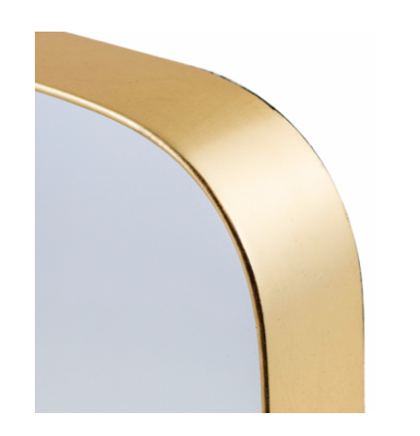 Square Gold Wall Mirror - Medium