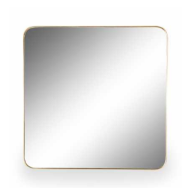 Square Gold Wall Mirror - Medium