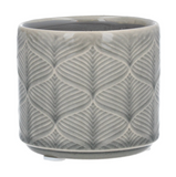 Grey Wavy Ceramic Pot