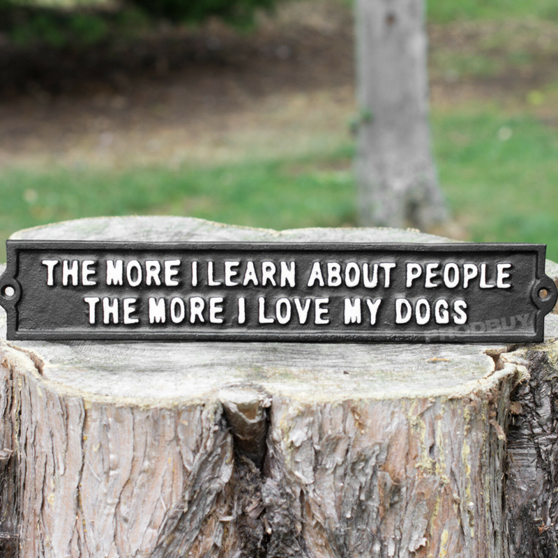 Love My Dog Metal Sign
