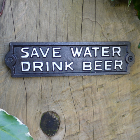 Drink Beer Metal Sign