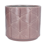 Dusky Pink Wavy Ceramic Pot