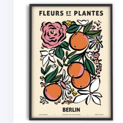 Zoe - Fleurs et Plantes - Berlin Framed Print