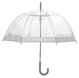 Clear Umbrella - Grey Handle