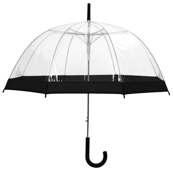 Clear Umbrella - Black Handle