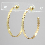Isle & Stars C Shape Brass Earrings