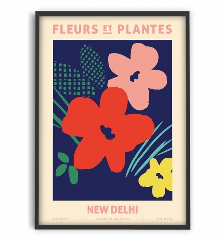 Zoe - Fleurs et Plantes - New Delhi Framed Print
