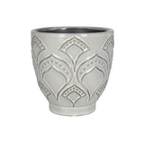 Taupe Damask Plant Pot