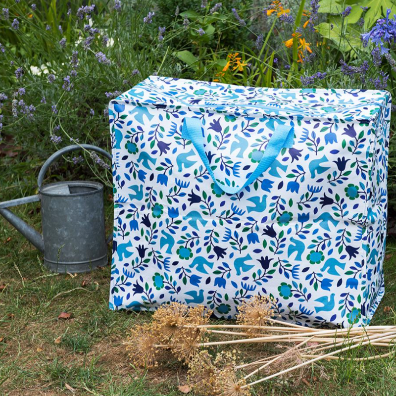 Jumbo Storage Bag - Folk Doves