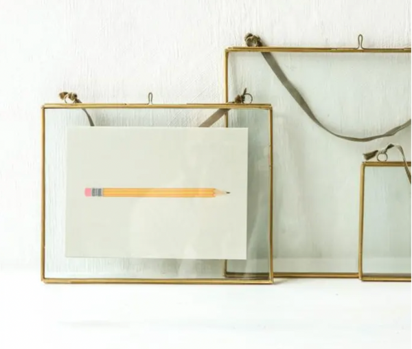 Brass Hanging Frame Landscape 20  x 15 cm
