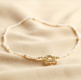 Lisa Angel Pearl Beaded Necklace - Gold