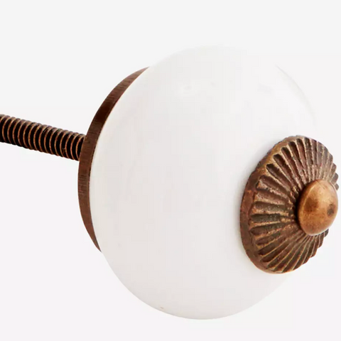 Stoneware Knob - White