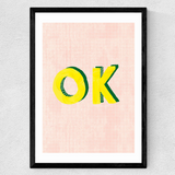 OK Grid Framed Print