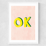 OK Grid Framed Print