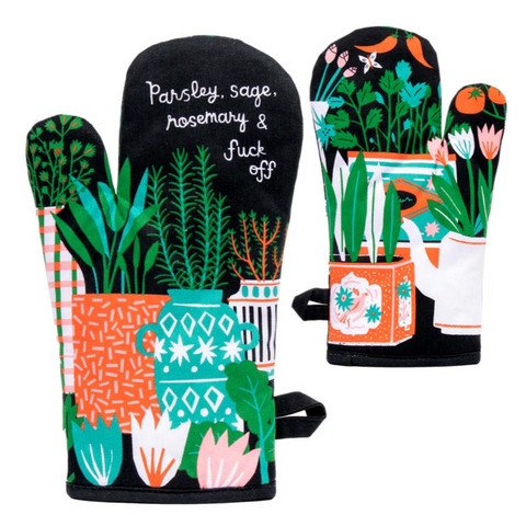 Blue Q Parsley, Sage, Rosemary & F**k Off Oven Mitt