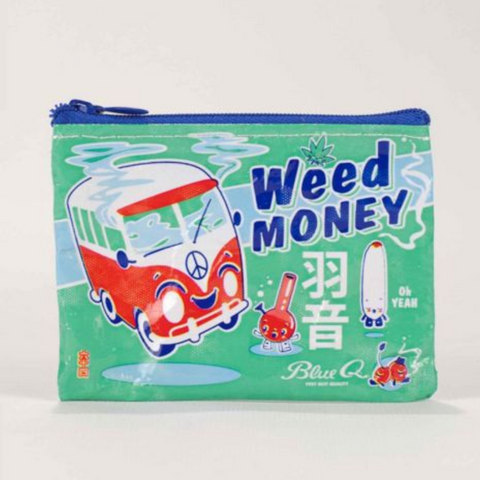 Blue Q 'Weed Money' Coin Purse