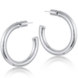 Big Metal Paula Plated Simple Hoop