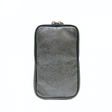 Metallic Leather Phone Pouch Crossbody