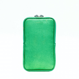 Metallic Leather Phone Pouch Crossbody