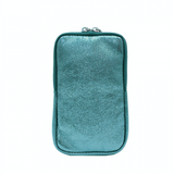 Metallic Leather Phone Pouch Crossbody